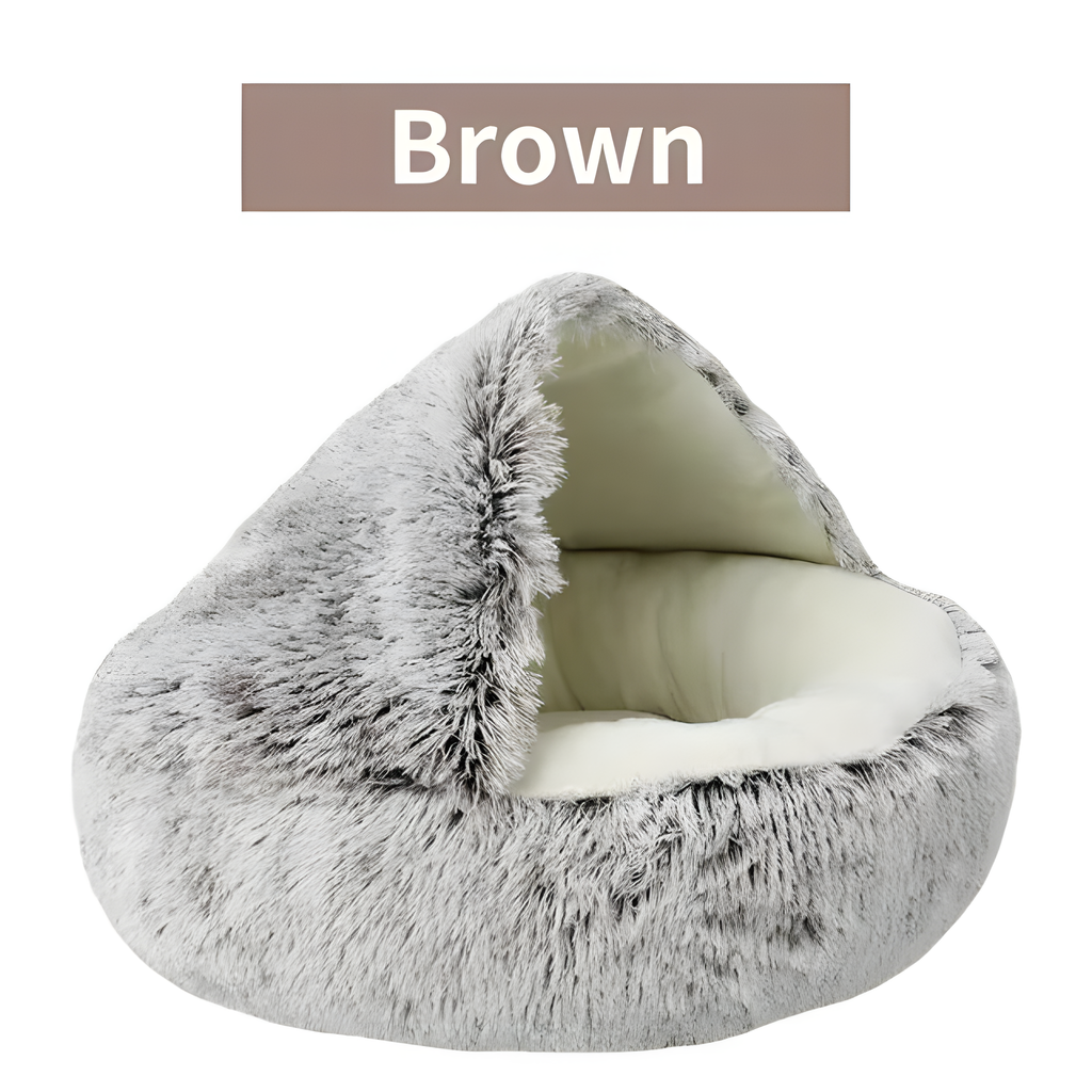 Sack Dog Bed with Roof: Warm, American-Made Cozy Nook for Puppies and Calming Cat Beds