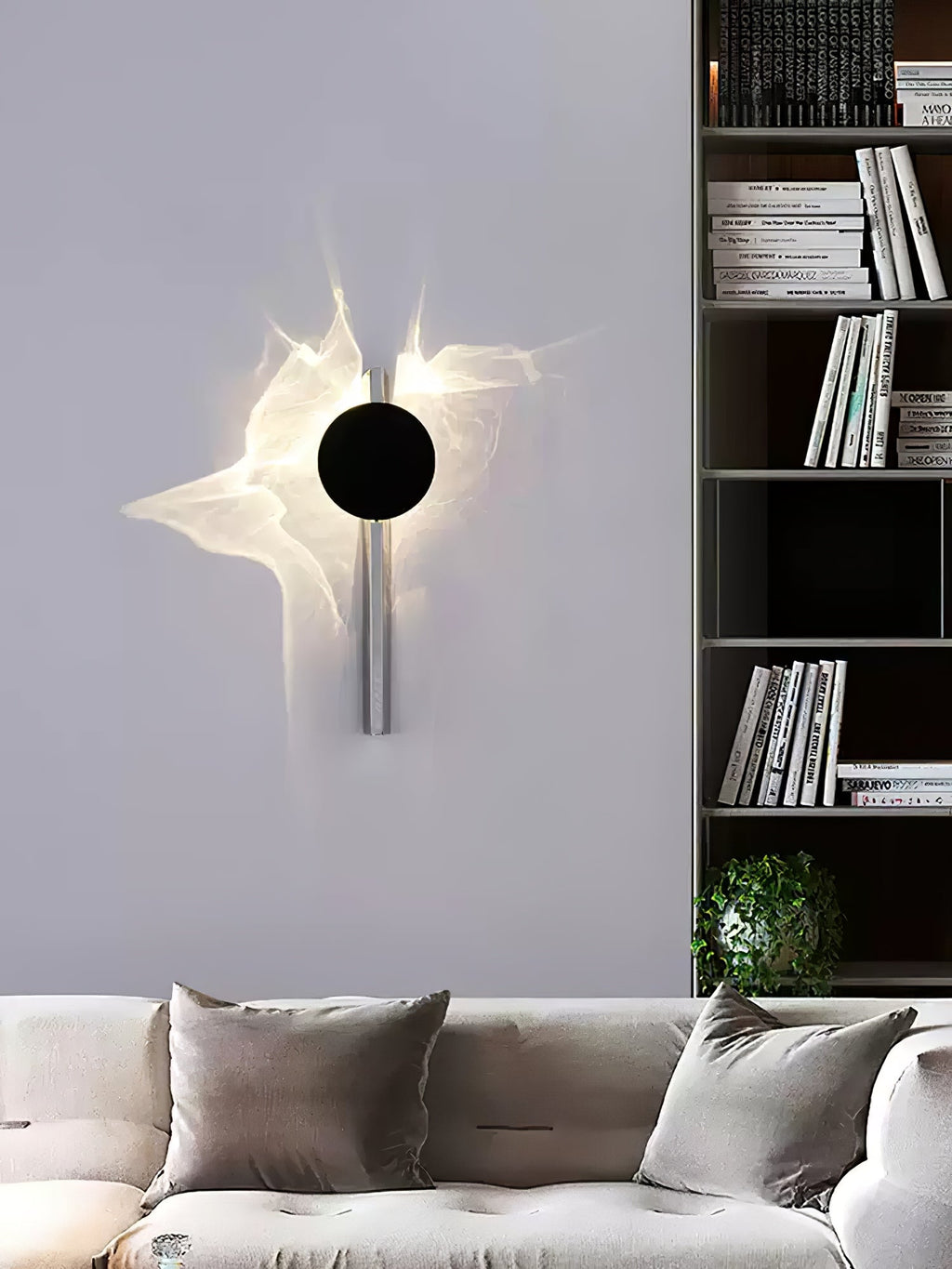 Creative Light and Shadow Wall Lamp | Stainless Steel, Integrated LED & Ideal for Indoor Use