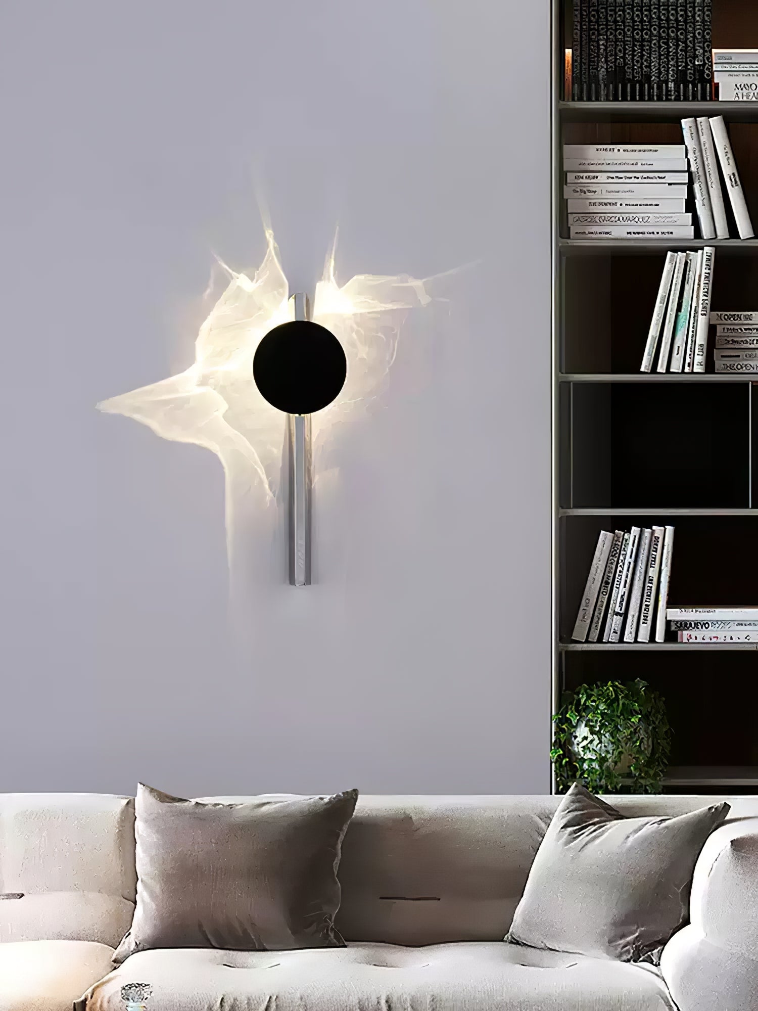 Creative Light and Shadow Wall Lamp | Stainless Steel, Integrated LED & Ideal for Indoor Use