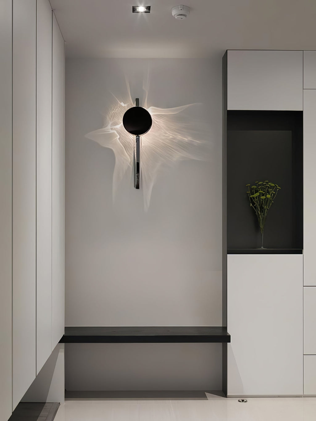 Creative Light and Shadow Wall Lamp | Stainless Steel, Integrated LED & Ideal for Indoor Use
