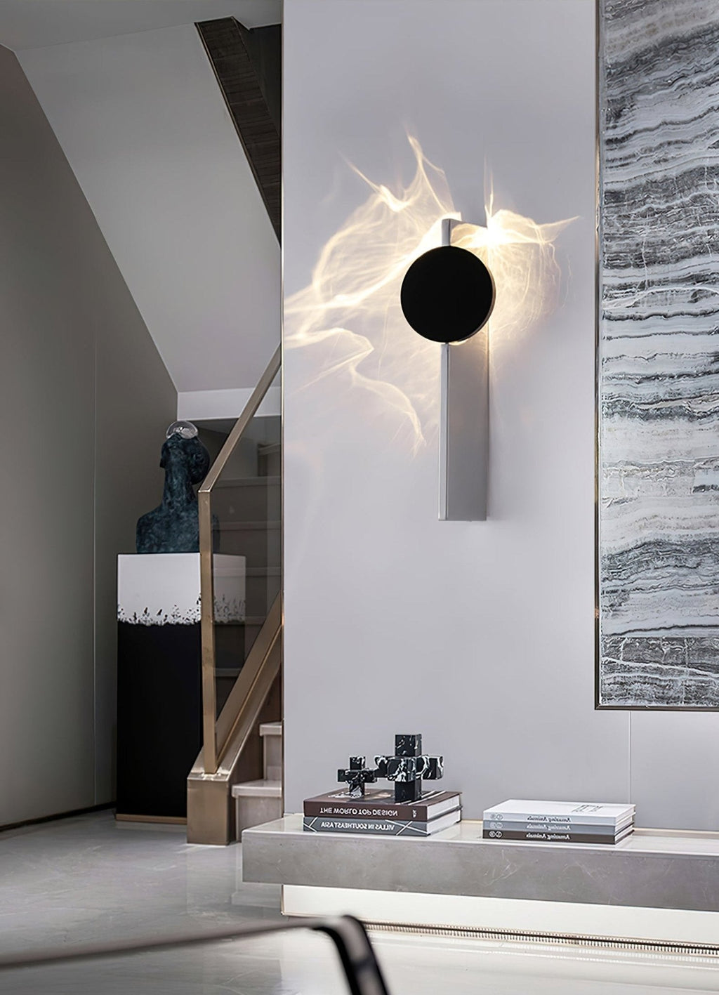 Creative Light and Shadow Wall Lamp | Stainless Steel, Integrated LED & Ideal for Indoor Use
