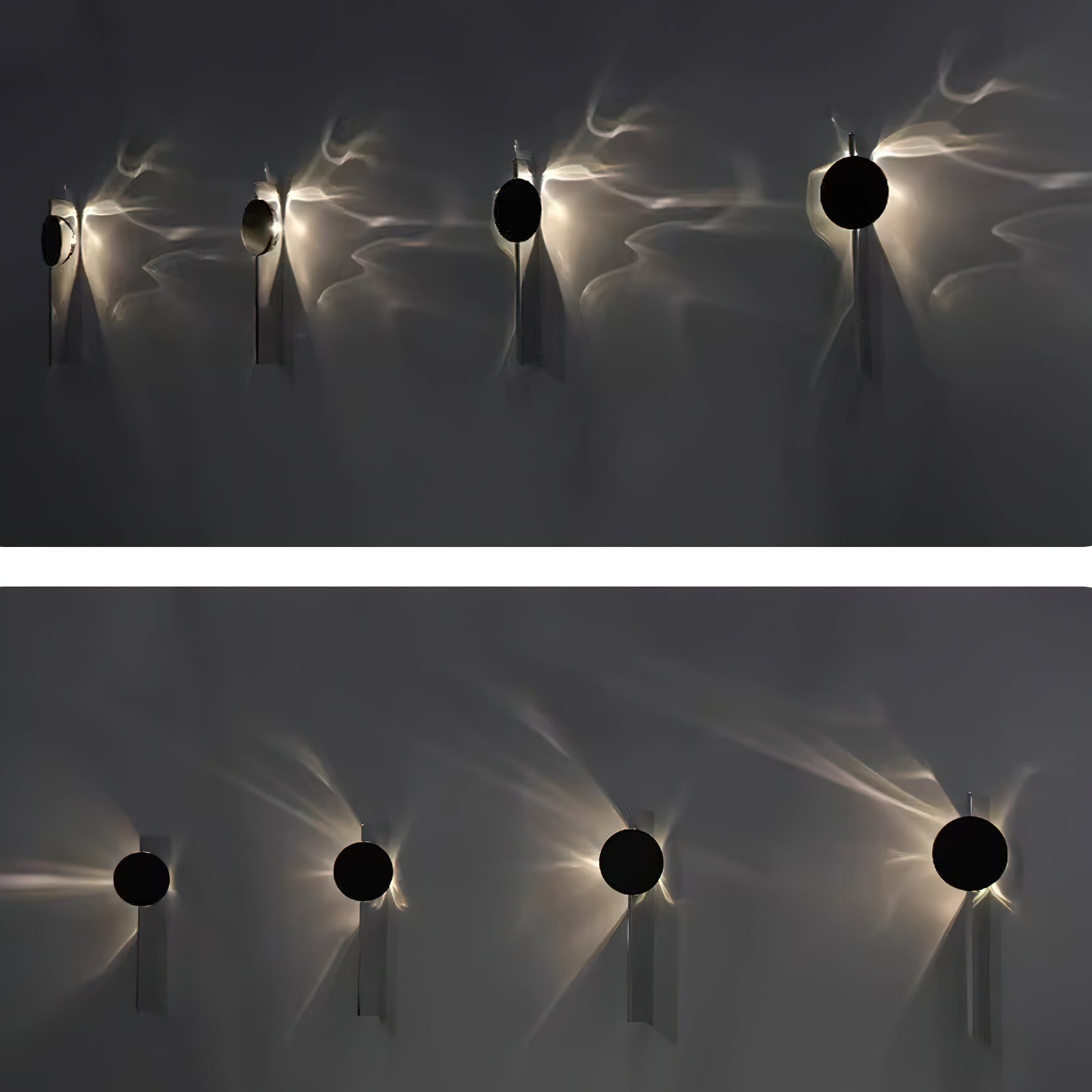 Creative Light and Shadow Wall Lamp | Stainless Steel, Integrated LED & Ideal for Indoor Use