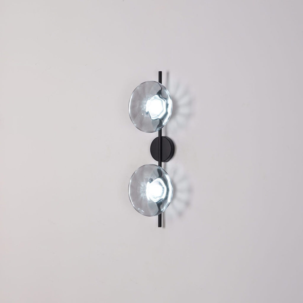 Glass Wall Sconce Light with Nordic Round Design for Bedroom, Living Room & Hallway Accent Lighting
