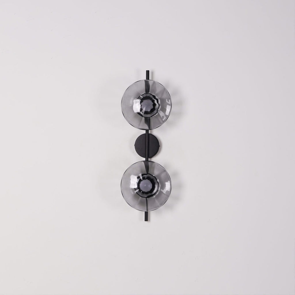 Glass Wall Sconce Light with Nordic Round Design for Bedroom, Living Room & Hallway Accent Lighting