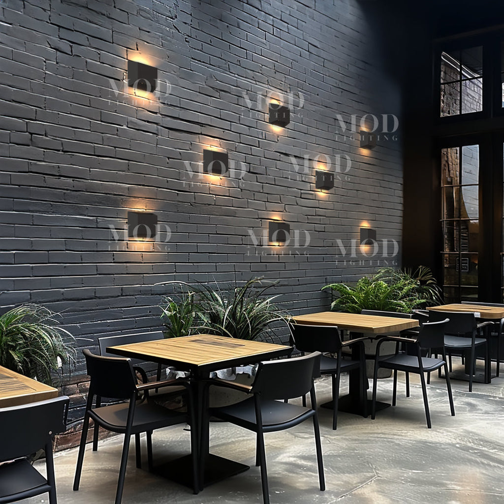 Modern Minimalist Outdoor Wall Light – Stainless Steel & Glass, Solar & Non-Solar Options