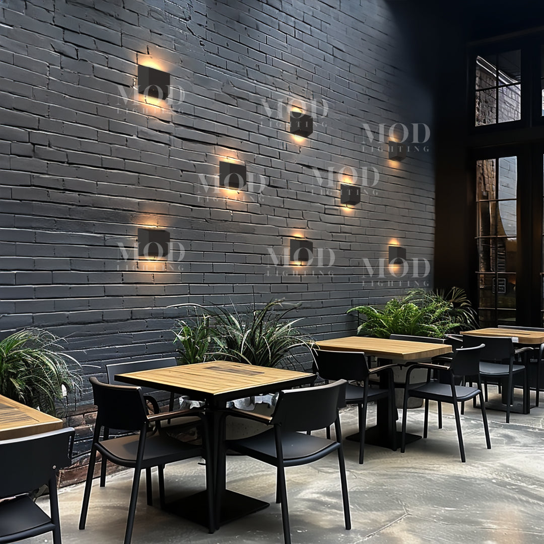 Modern Minimalist Outdoor Wall Light – Stainless Steel & Glass, Solar & Non-Solar Options