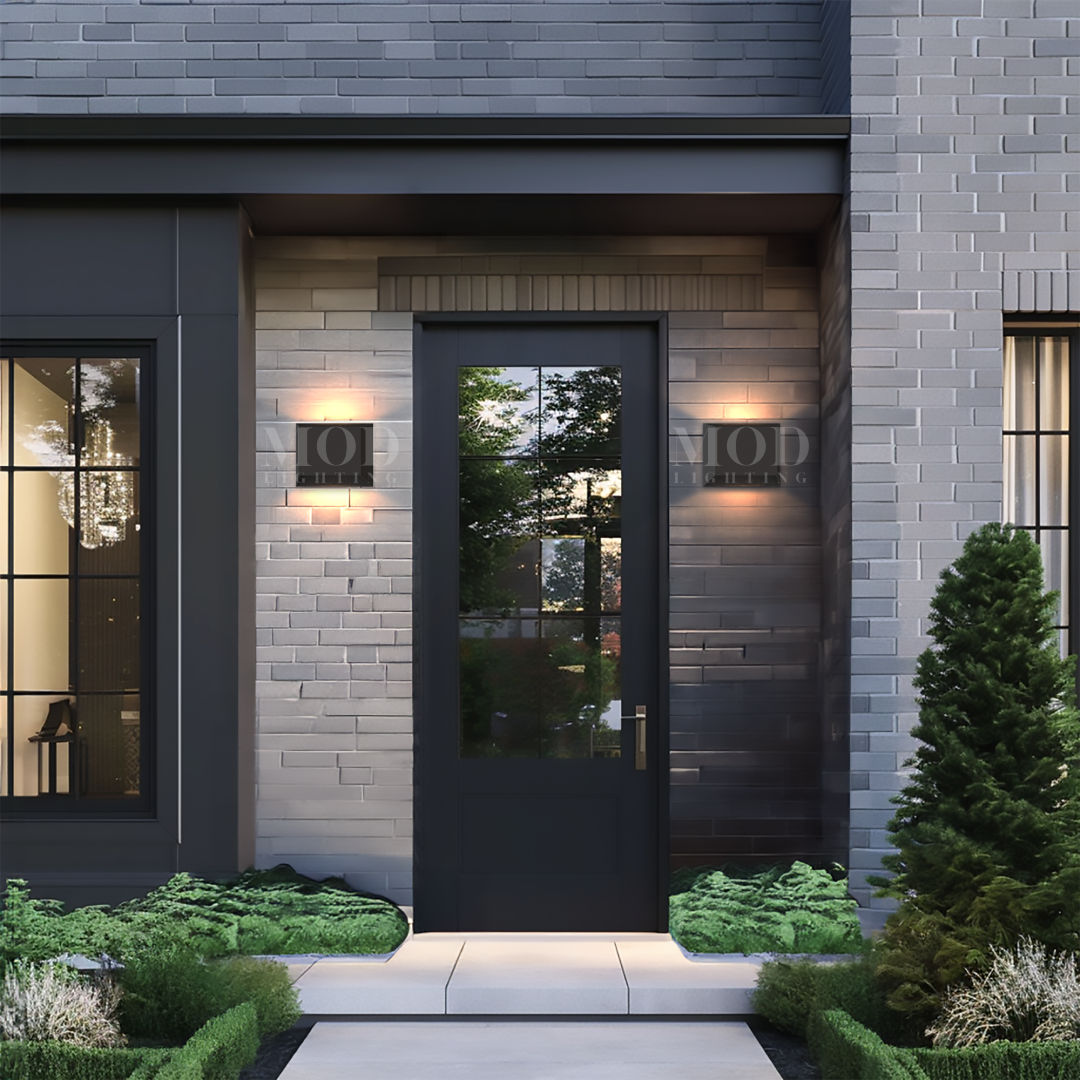 Modern Minimalist Outdoor Wall Light – Stainless Steel & Glass, Solar & Non-Solar Options