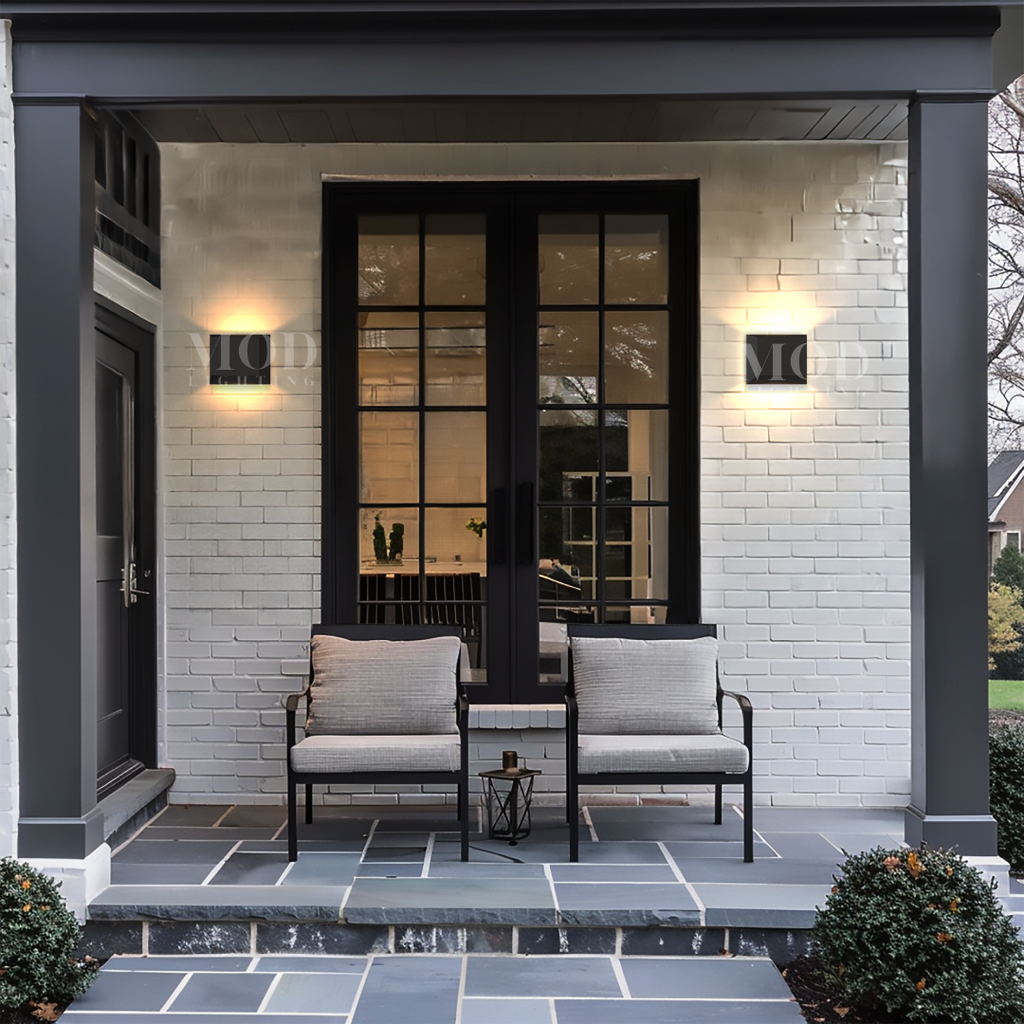 Modern Minimalist Outdoor Wall Light – Stainless Steel & Glass, Solar & Non-Solar Options