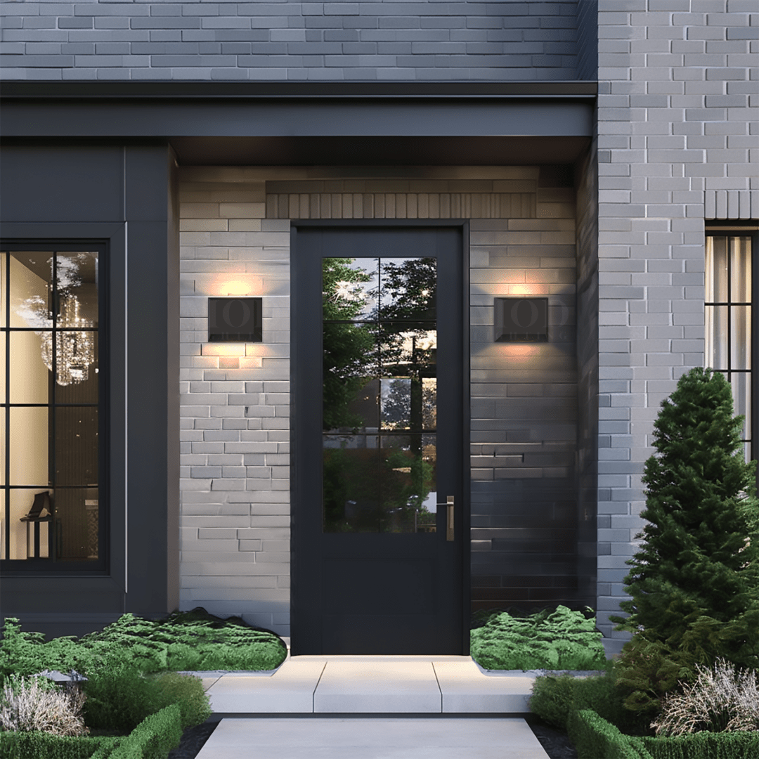 Modern Minimalist Outdoor Wall Light – Stainless Steel & Glass, Solar & Non-Solar Options