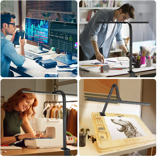 LED Architect Desk Lamp with Adjustable Arm and Brightness Control for Home Office & Study