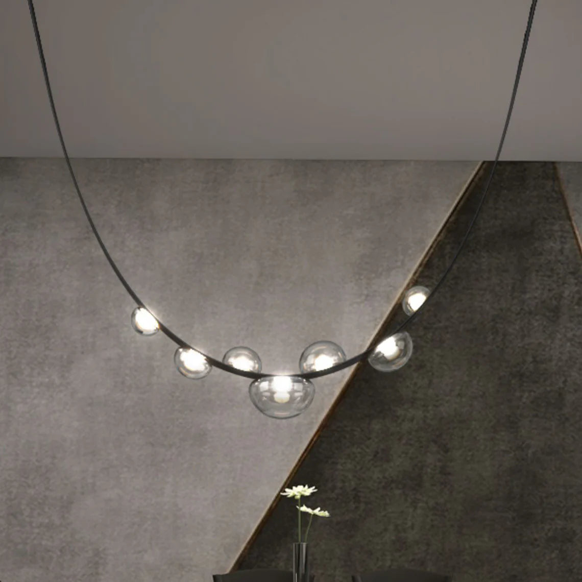 Dew Drops Pendant Lamp | Integrated LED, Smoke Grey Finish & Ideal for Indoor Spaces