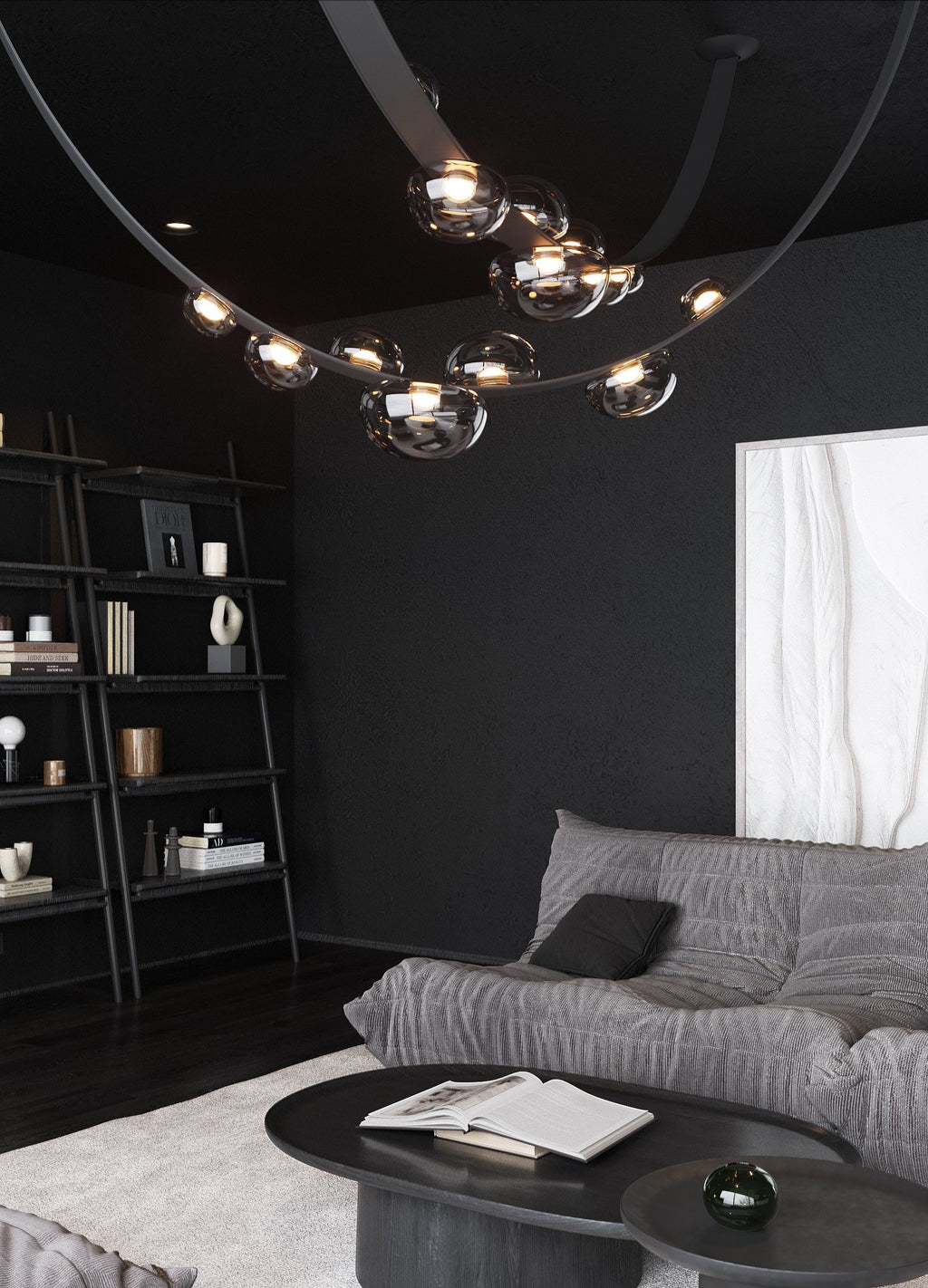 Dew Drops Pendant Lamp | Integrated LED, Smoke Grey Finish & Ideal for Indoor Spaces