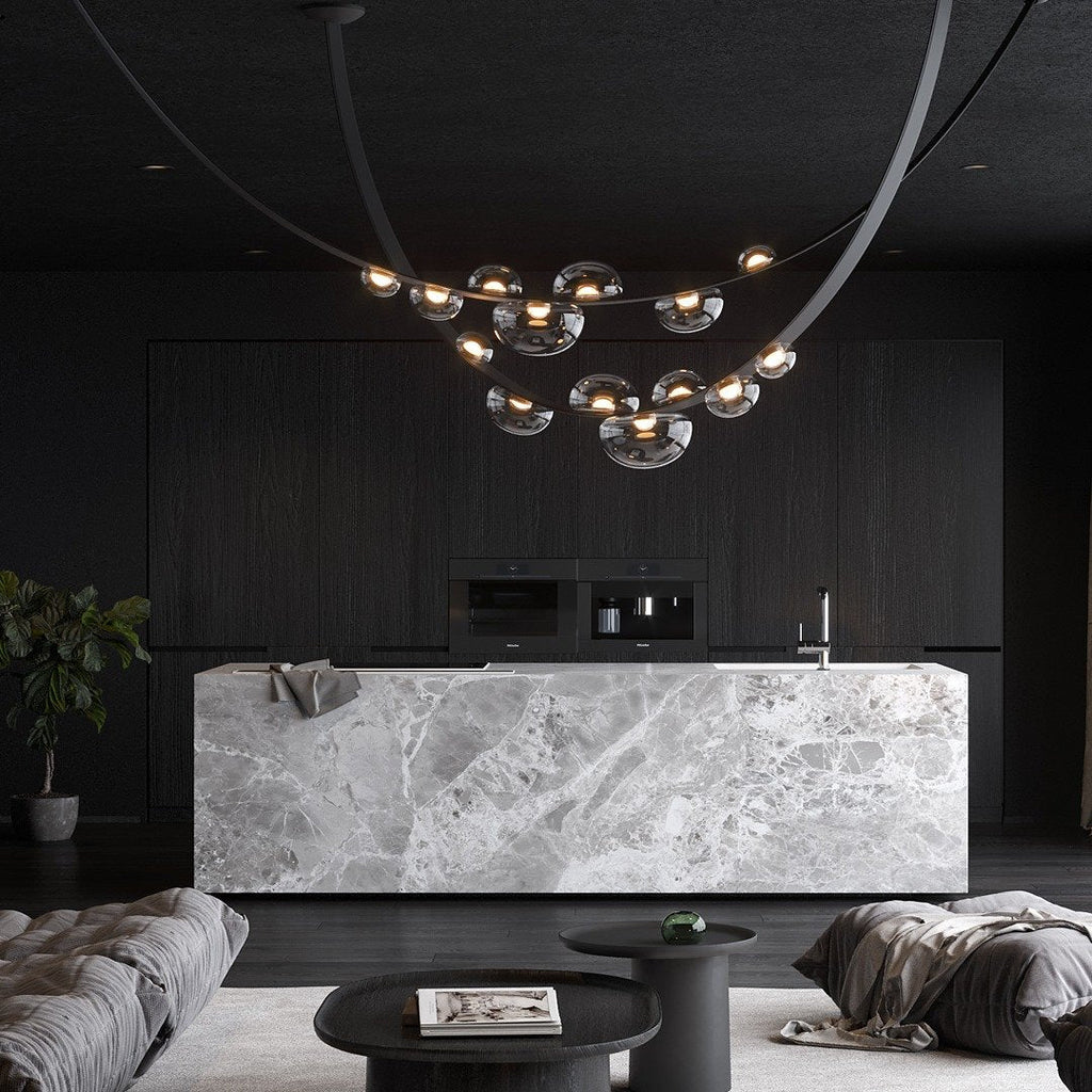 Dew Drops Pendant Lamp | Integrated LED, Smoke Grey Finish & Ideal for Indoor Spaces