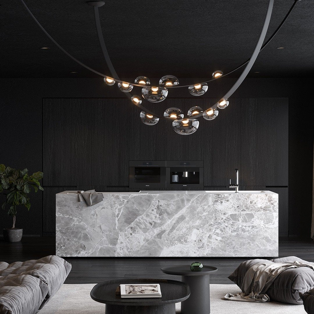 Dew Drops Pendant Lamp | Integrated LED, Smoke Grey Finish & Ideal for Indoor Spaces