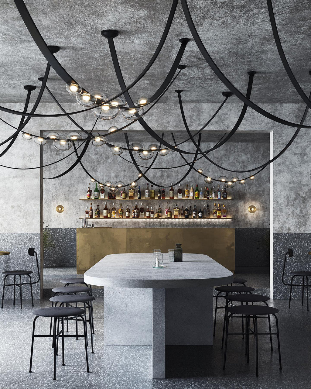 Dew Drops Pendant Lamp | Integrated LED, Smoke Grey Finish & Ideal for Indoor Spaces