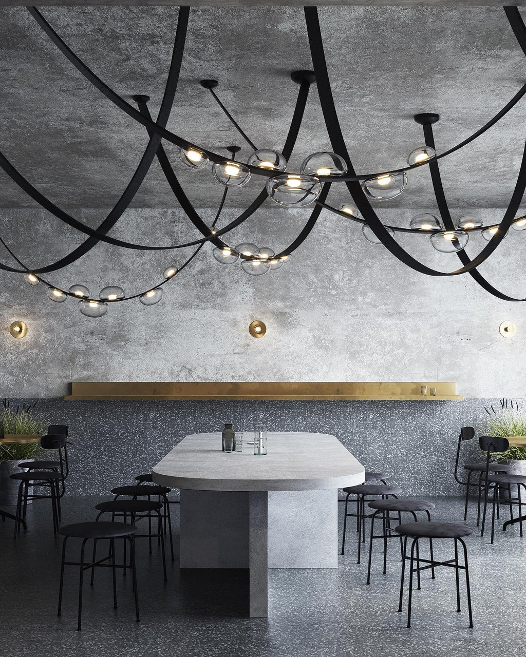 Dew Drops Pendant Lamp | Integrated LED, Smoke Grey Finish & Ideal for Indoor Spaces