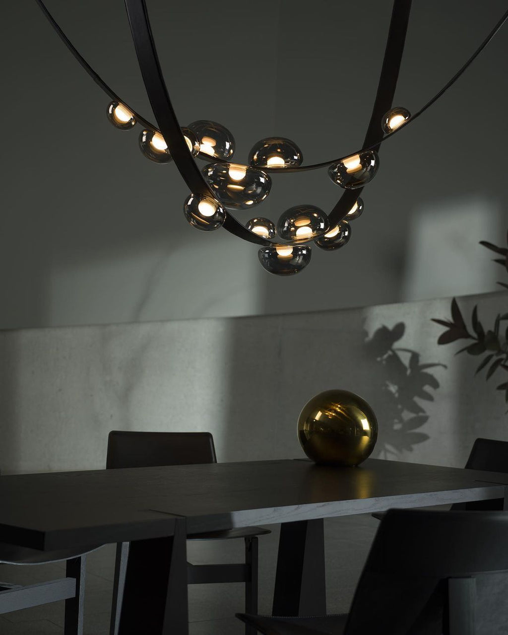 Dew Drops Pendant Lamp | Integrated LED, Smoke Grey Finish & Ideal for Indoor Spaces