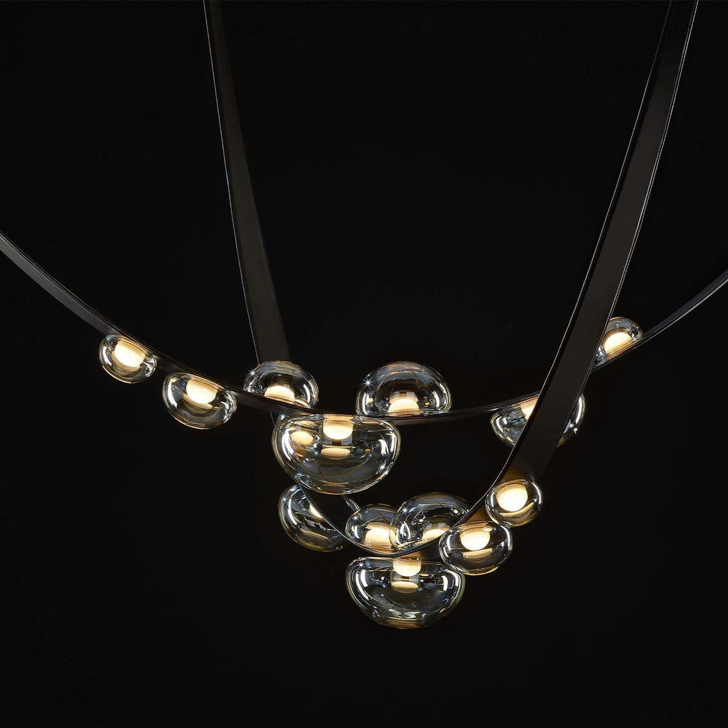 Dew Drops Pendant Lamp | Integrated LED, Smoke Grey Finish & Ideal for Indoor Spaces