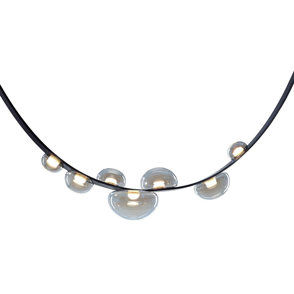 Dew Drops Pendant Lamp | Integrated LED, Smoke Grey Finish & Ideal for Indoor Spaces