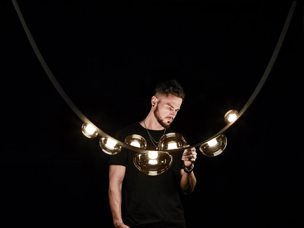 Dew Drops Pendant Lamp | Integrated LED, Smoke Grey Finish & Ideal for Indoor Spaces