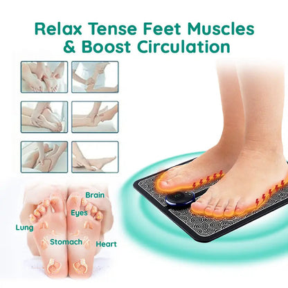 Electric EMS Foot Massager Mat for Muscle Relaxation stimulation stress relief