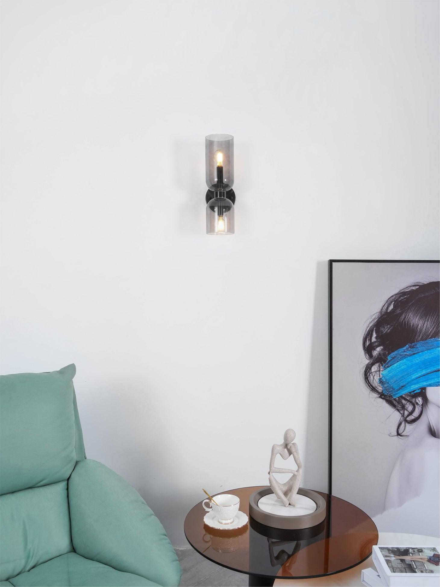 Edie Wall Lamp | Opal Glass Shade, Metal Body & Ideal for Indoor Use in Modern Spaces