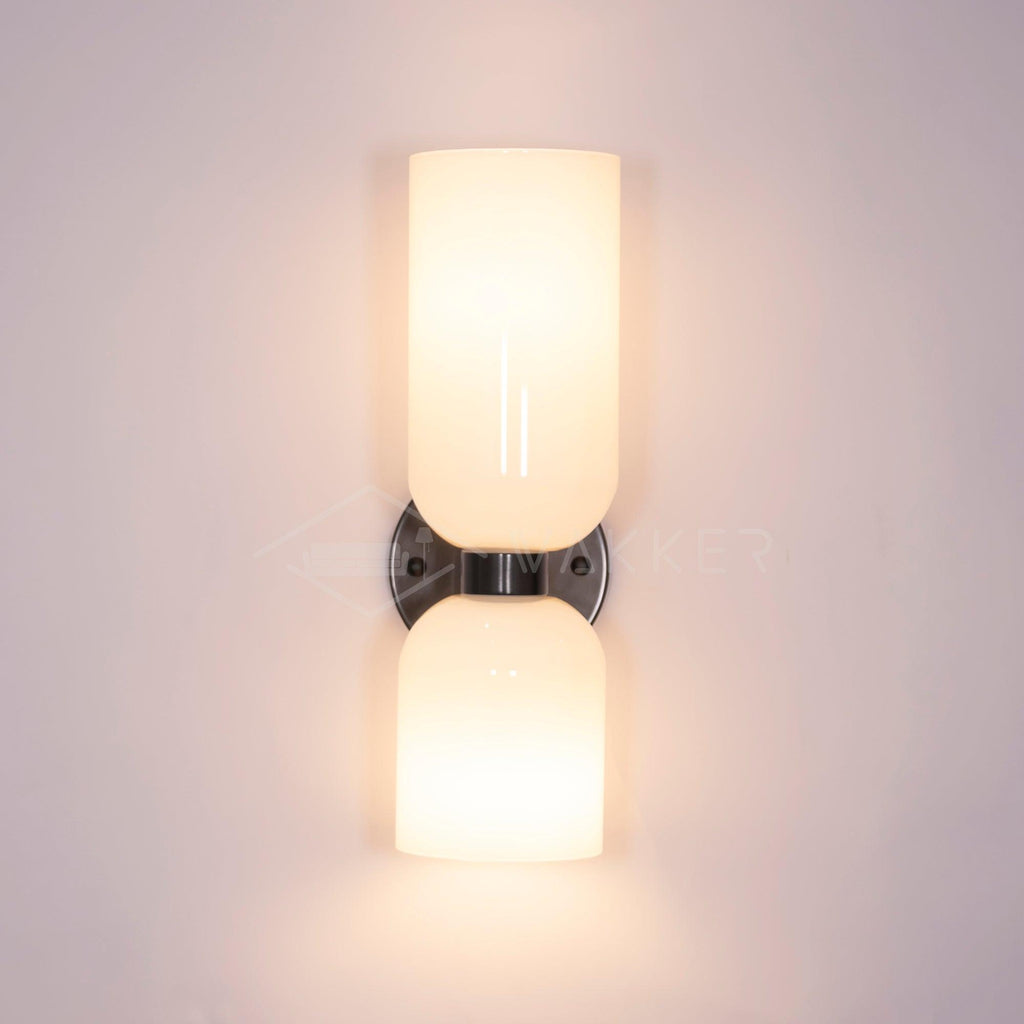 Edie Wall Lamp | Opal Glass Shade, Metal Body & Ideal for Indoor Use in Modern Spaces