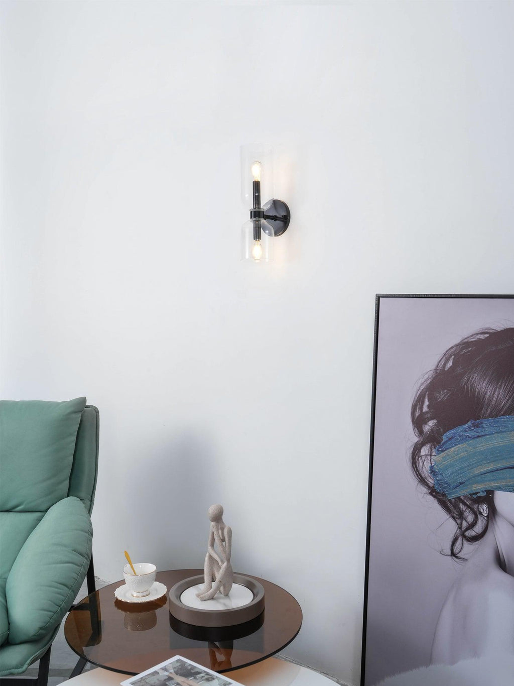 Edie Wall Lamp | Opal Glass Shade, Metal Body & Ideal for Indoor Use in Modern Spaces