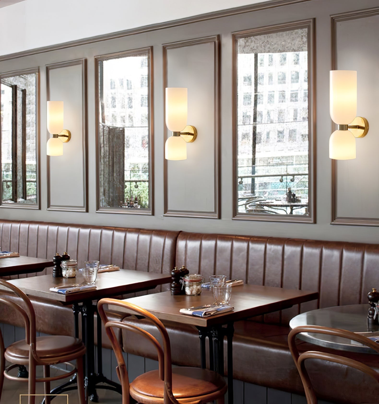 Edie Wall Lamp | Opal Glass Shade, Metal Body & Ideal for Indoor Use in Modern Spaces