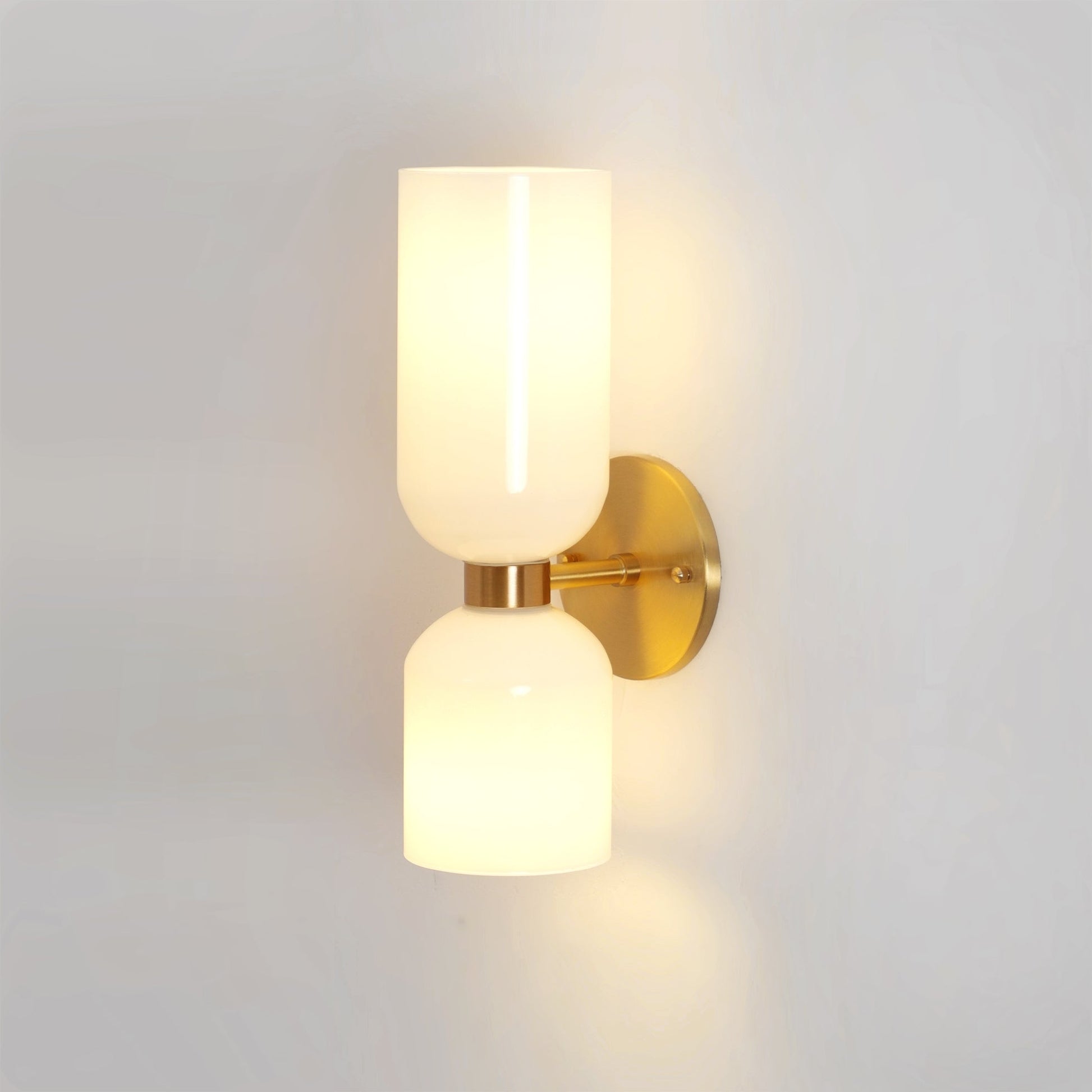 Edie Wall Lamp | Opal Glass Shade, Metal Body & Ideal for Indoor Use in Modern Spaces
