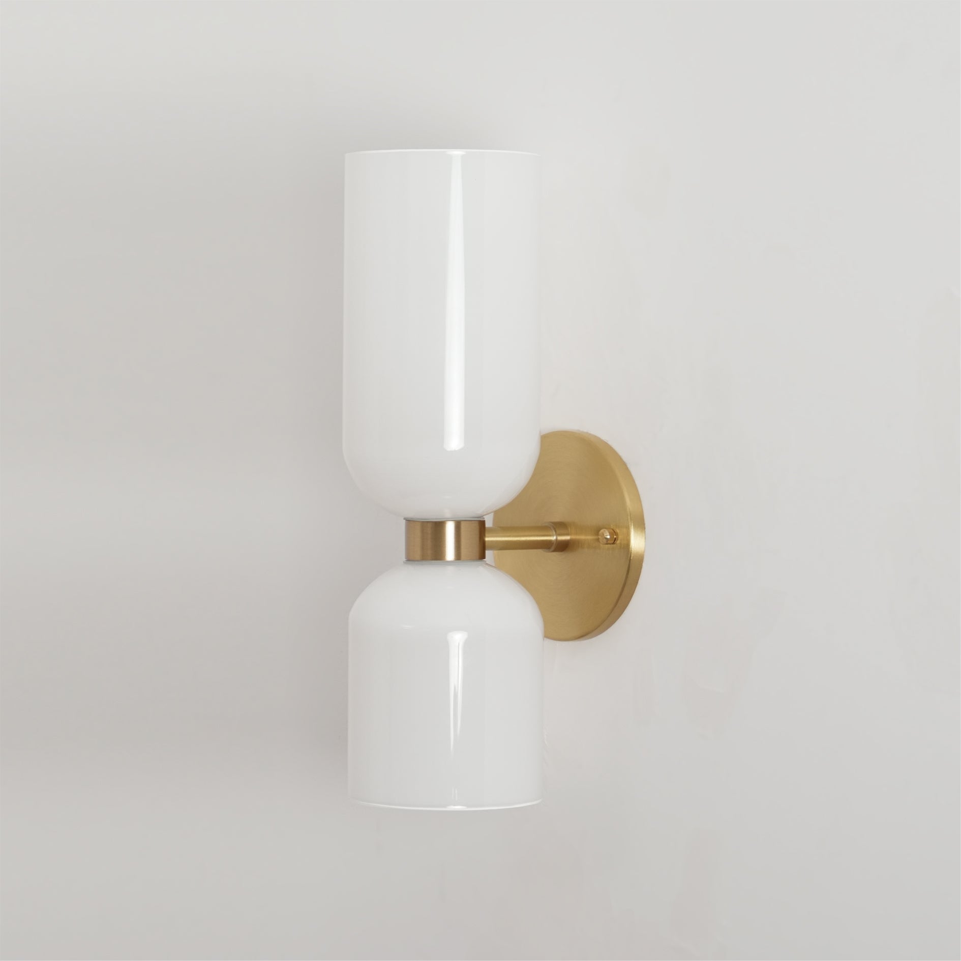 Edie Wall Lamp | Opal Glass Shade, Metal Body & Ideal for Indoor Use in Modern Spaces