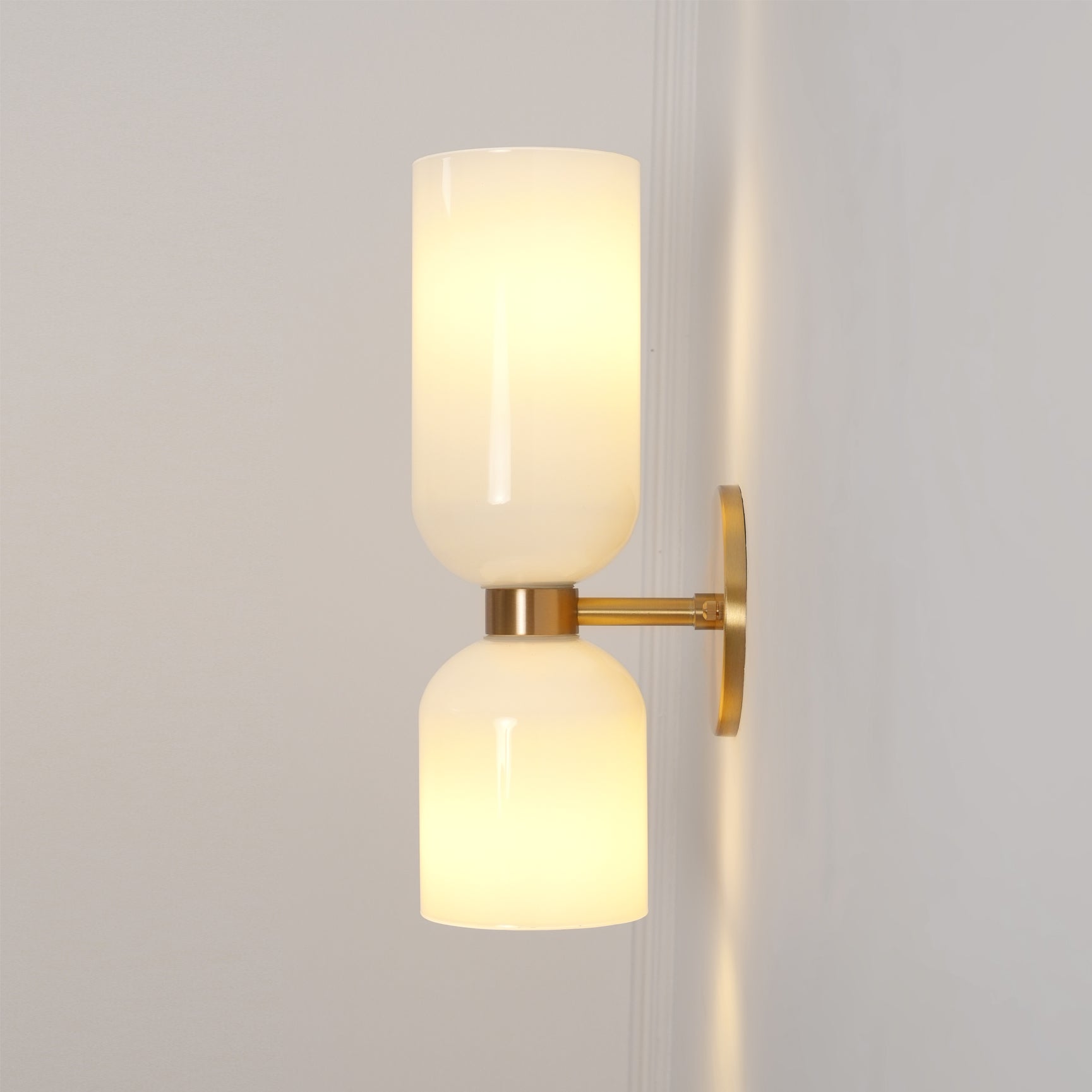 Edie Wall Lamp | Opal Glass Shade, Metal Body & Ideal for Indoor Use in Modern Spaces