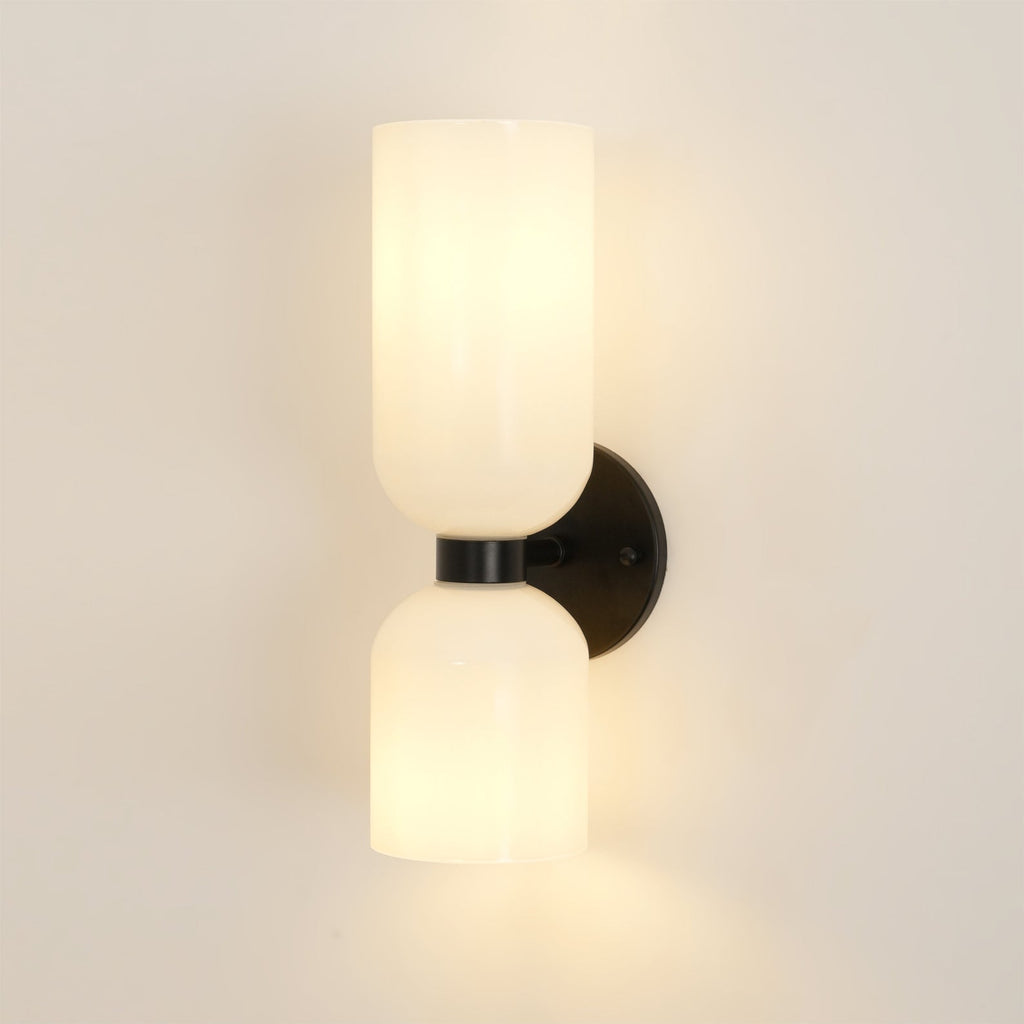 Edie Wall Lamp | Opal Glass Shade, Metal Body & Ideal for Indoor Use in Modern Spaces