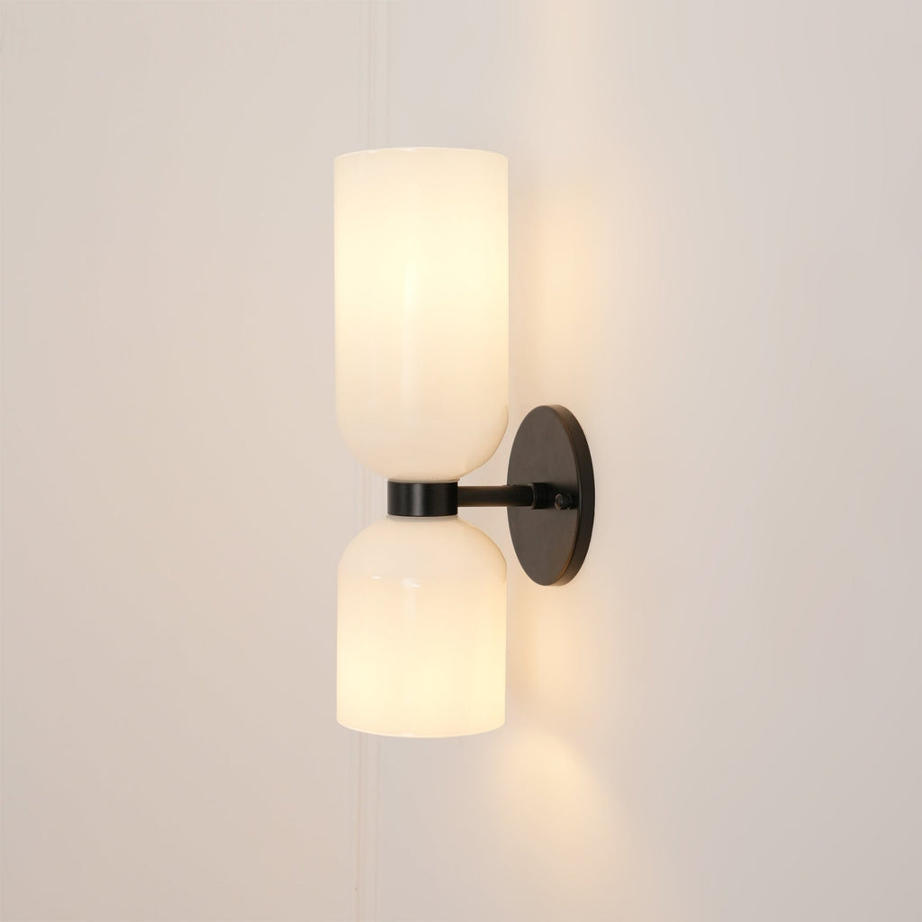 Edie Wall Lamp | Opal Glass Shade, Metal Body & Ideal for Indoor Use in Modern Spaces
