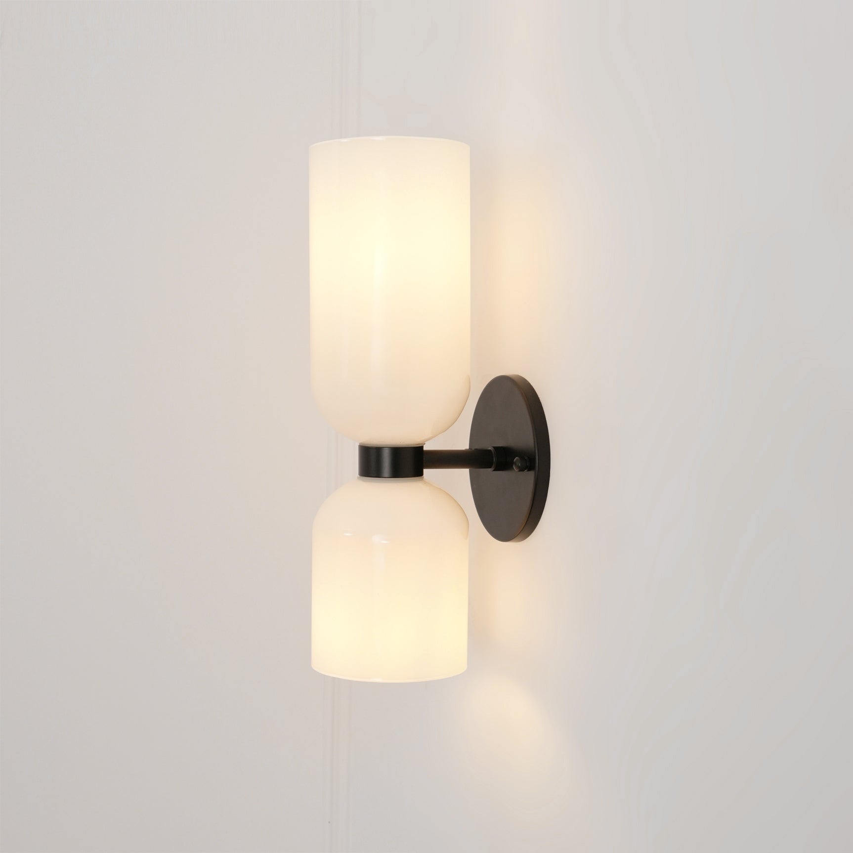 Edie Wall Lamp | Opal Glass Shade, Metal Body & Ideal for Indoor Use in Modern Spaces