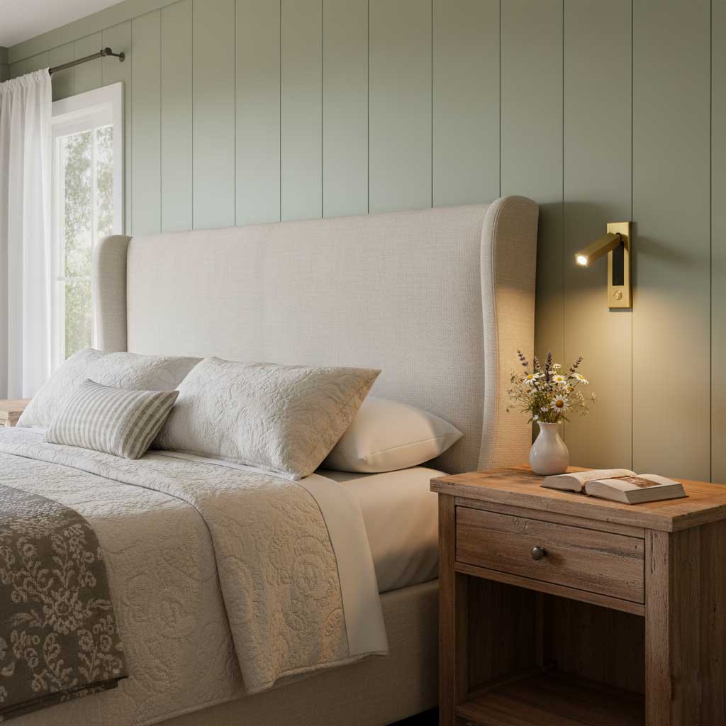 LED Bedside Reading Light | Adjustable Head, Dimmable & Space-Saving for Modern Bedrooms