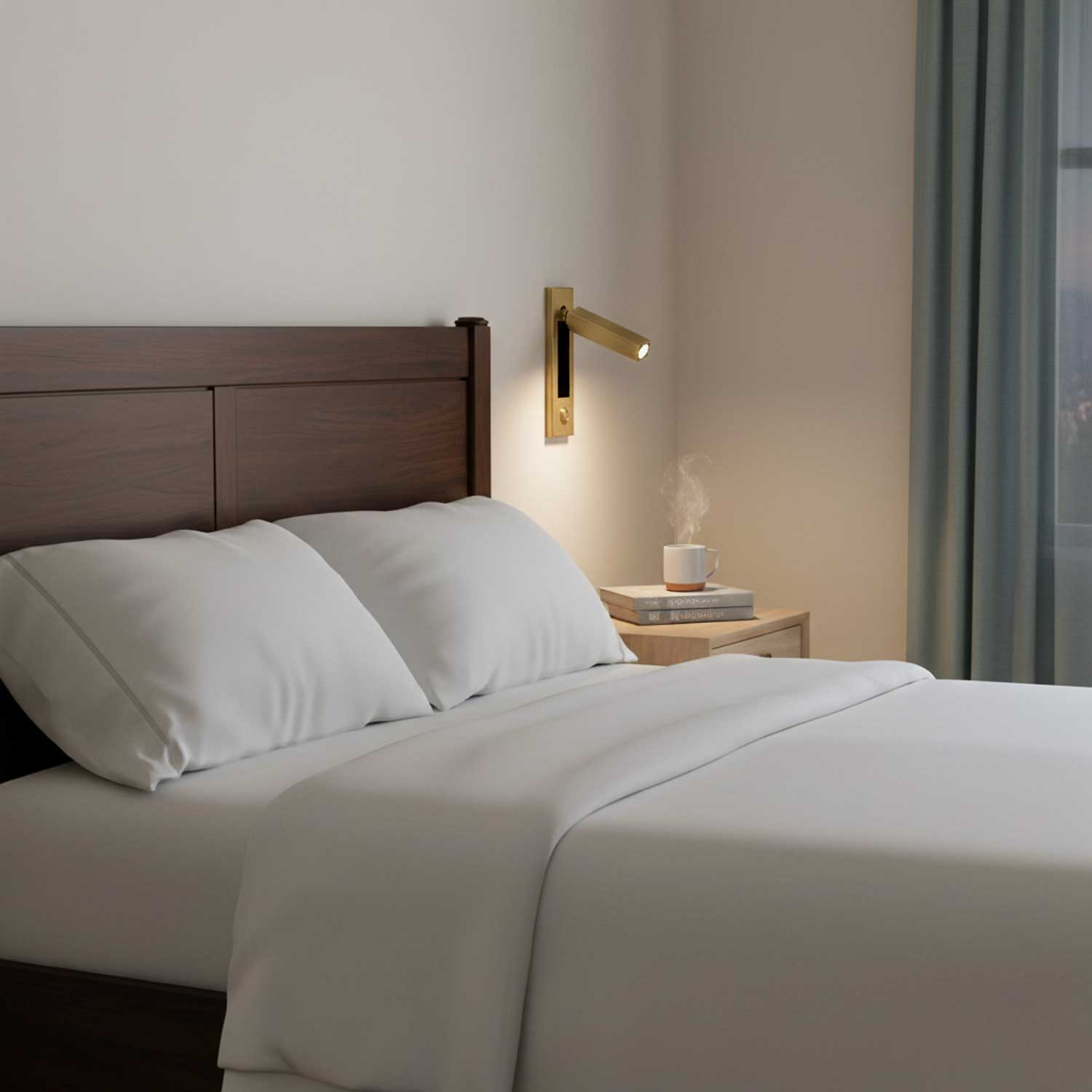 LED Bedside Reading Light | Adjustable Head, Dimmable & Space-Saving for Modern Bedrooms