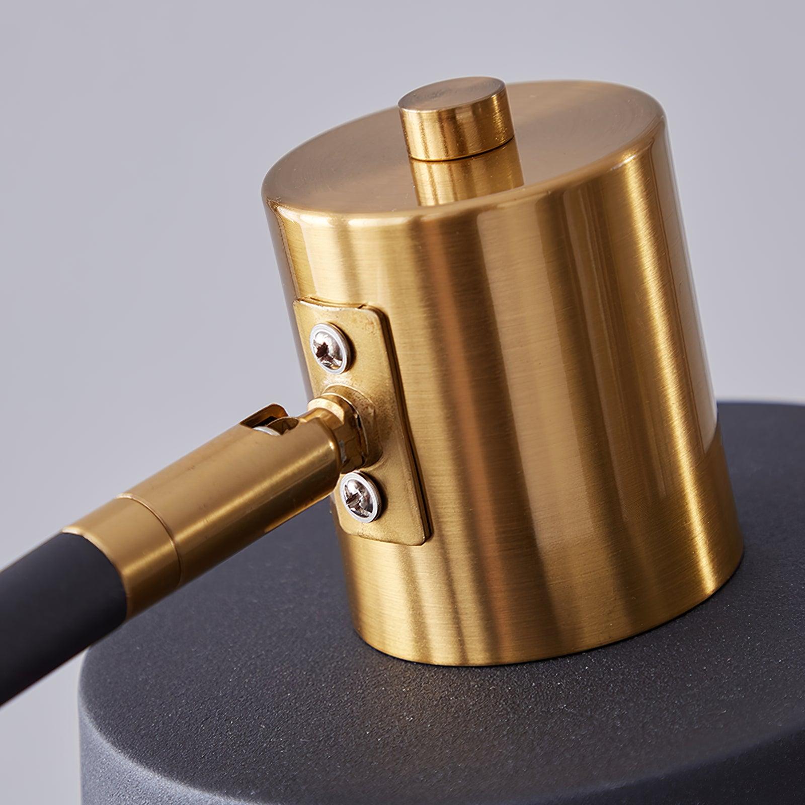 Mid-Century Modern Floor Lamp | Adjustable Shade, Gold Base & Ideal for Small Spaces