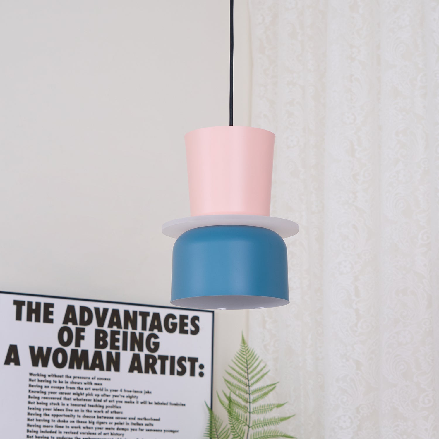 Etta Series Pendant Light | Colorful Geometric Design, LED Compatible & Ideal for Modern Indoor Spaces