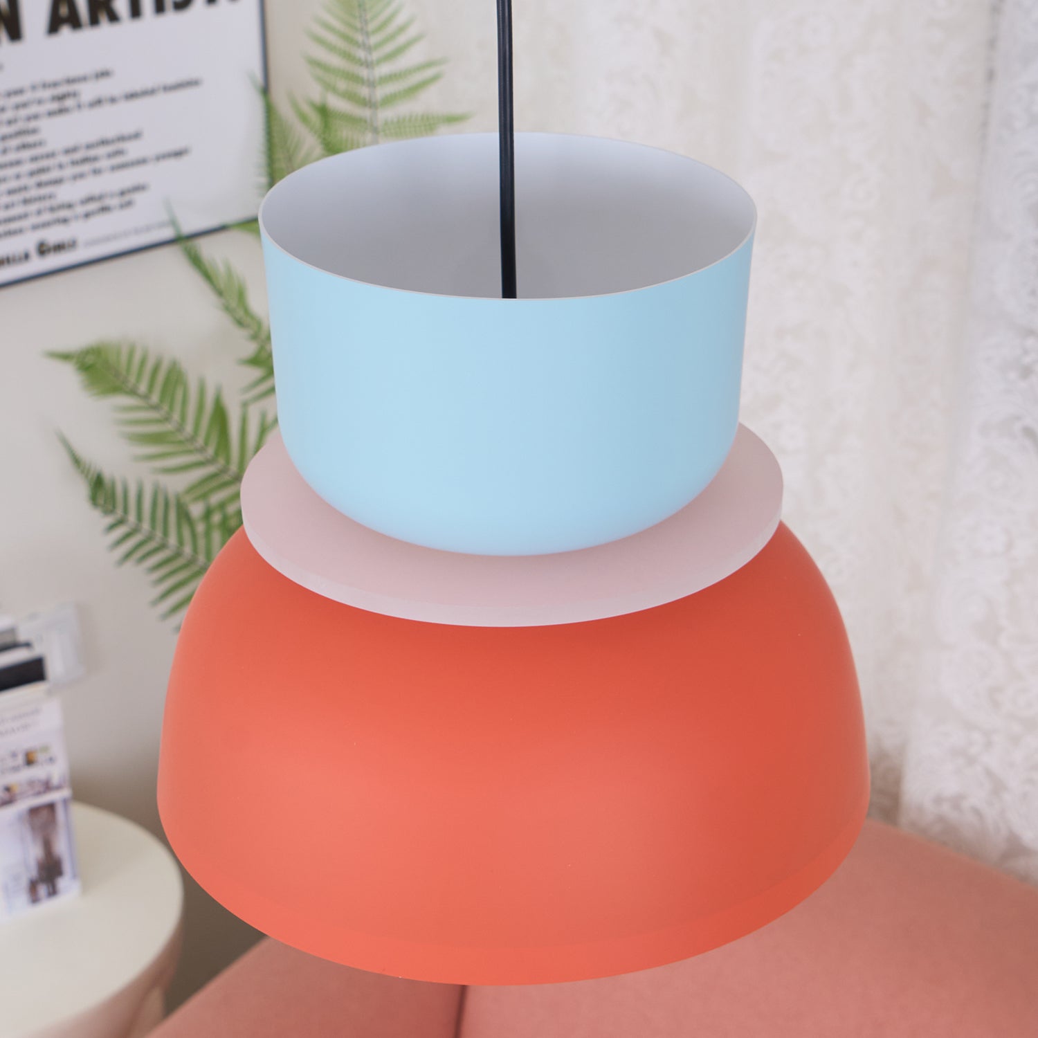 Etta Series Pendant Light | Colorful Geometric Design, LED Compatible & Ideal for Modern Indoor Spaces