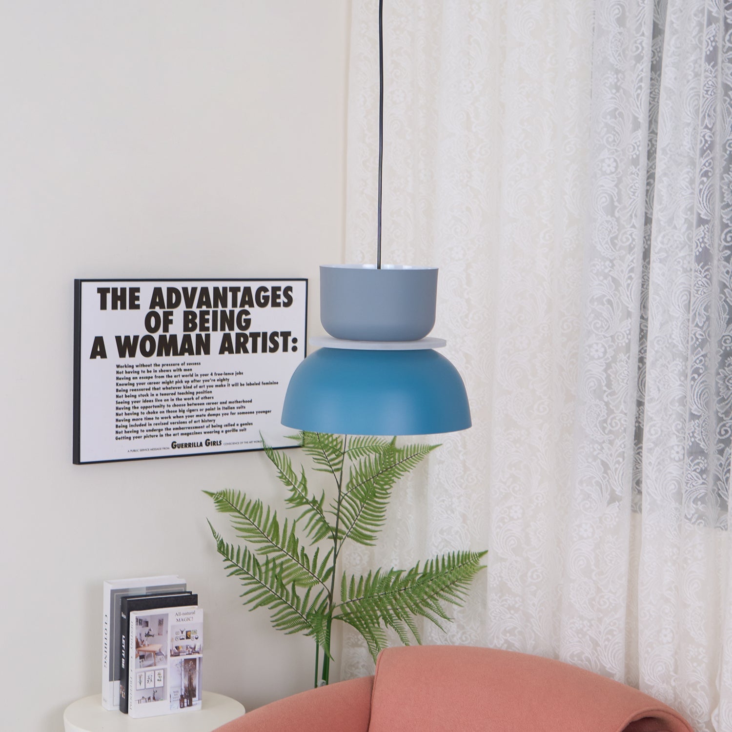 Etta Series Pendant Light | Colorful Geometric Design, LED Compatible & Ideal for Modern Indoor Spaces