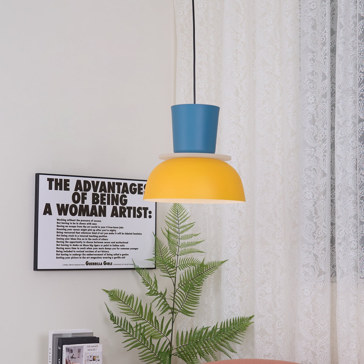 Etta Series Pendant Light | Colorful Geometric Design, LED Compatible & Ideal for Modern Indoor Spaces