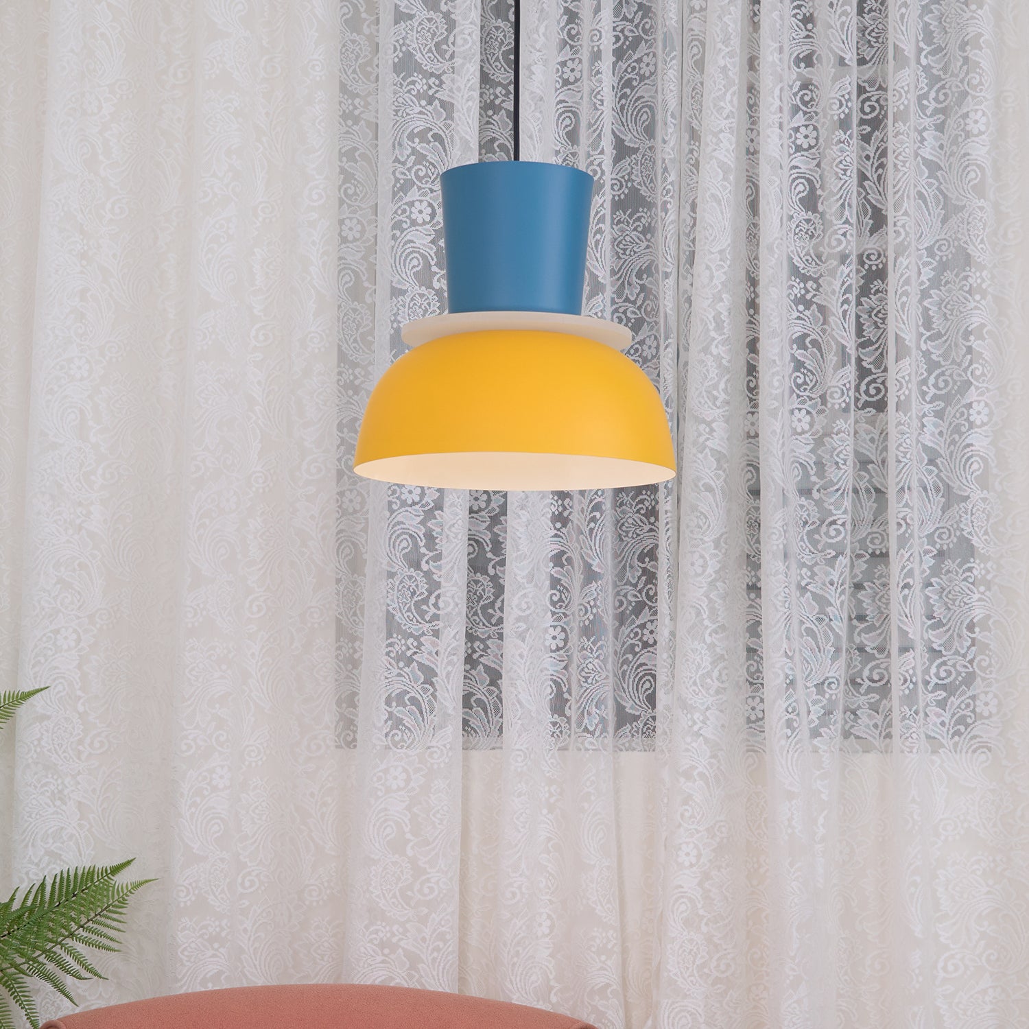 Etta Series Pendant Light | Colorful Geometric Design, LED Compatible & Ideal for Modern Indoor Spaces