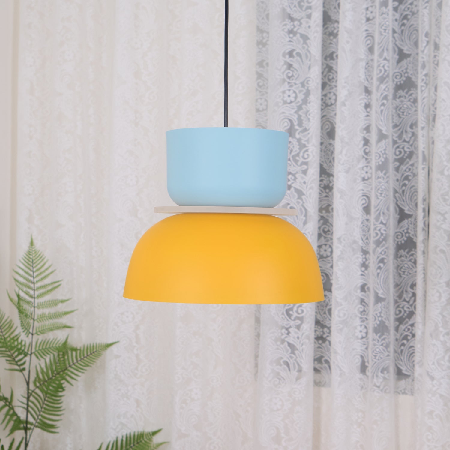 Etta Series Pendant Light | Colorful Geometric Design, LED Compatible & Ideal for Modern Indoor Spaces