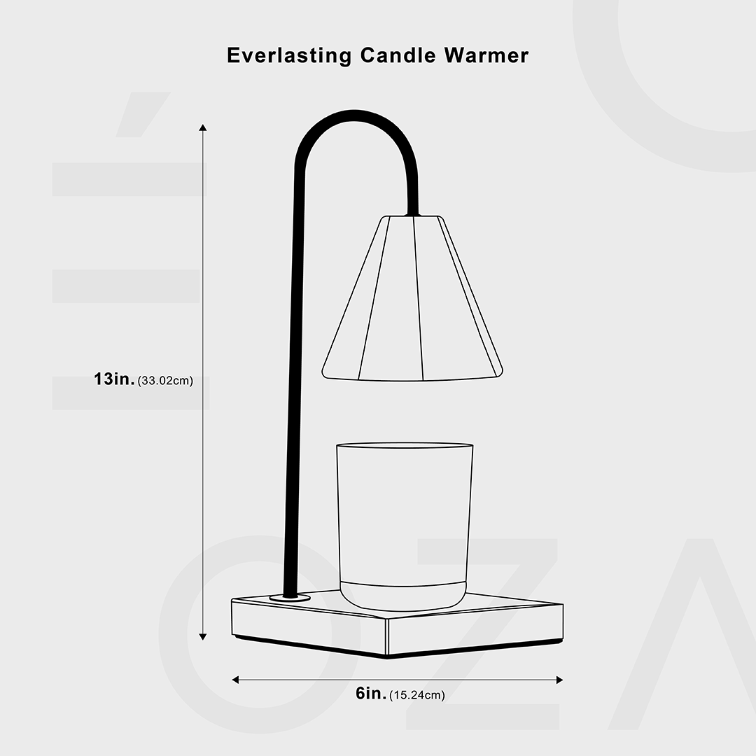 Unique White Candle Warmer with Dimmer | Electric Warmer Lamp for Cozy Candlelight Ambiance