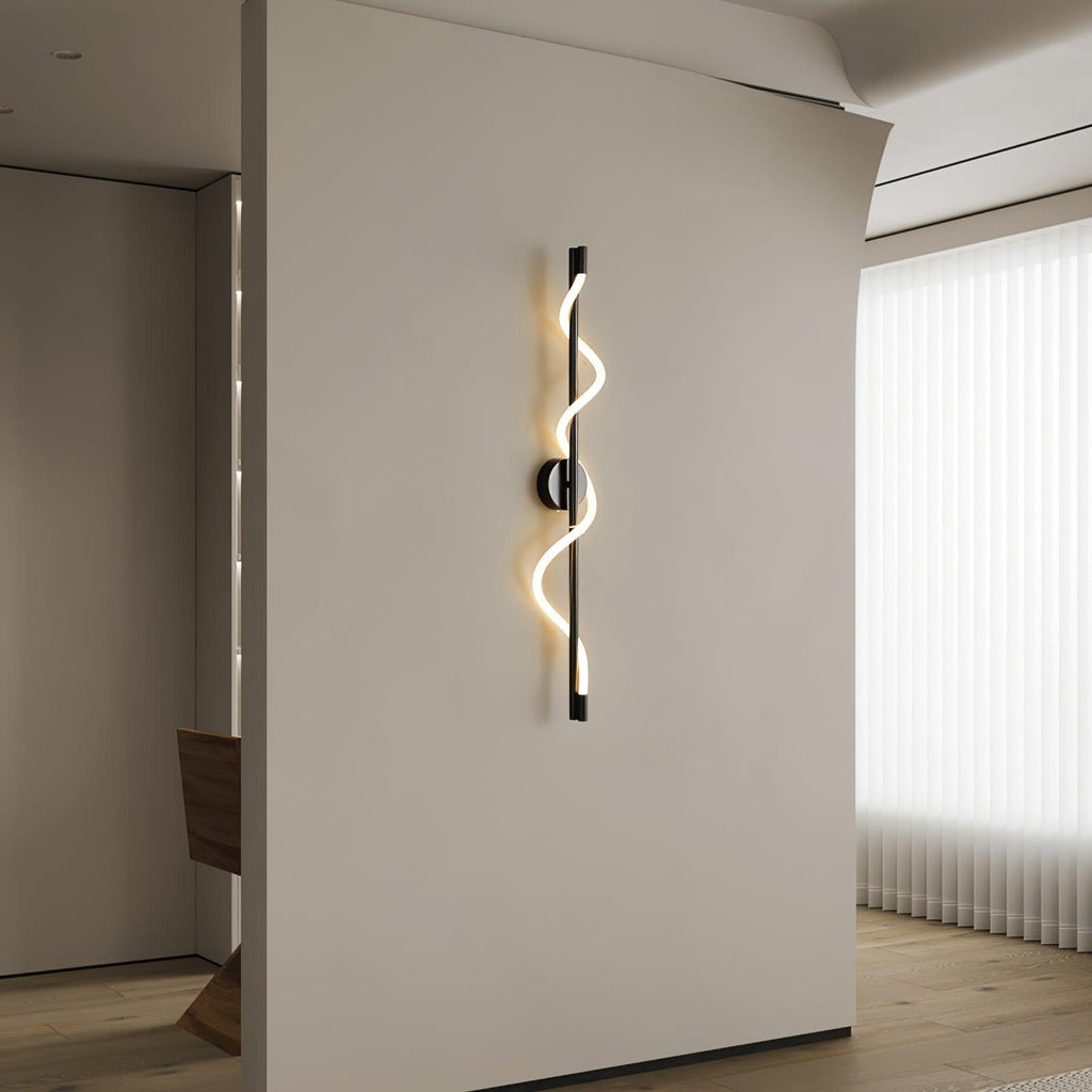 Flexible Linear Curve Wall Lamp - Adjustable Modern Lighting Fixture for Living Room & Hallway Decor