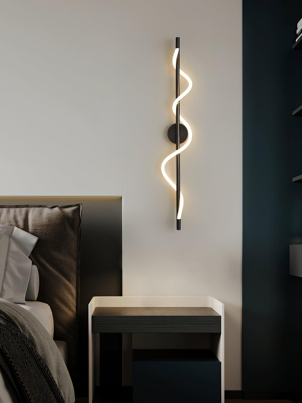 Flexible Linear Curve Wall Lamp - Adjustable Modern Lighting Fixture for Living Room & Hallway Decor