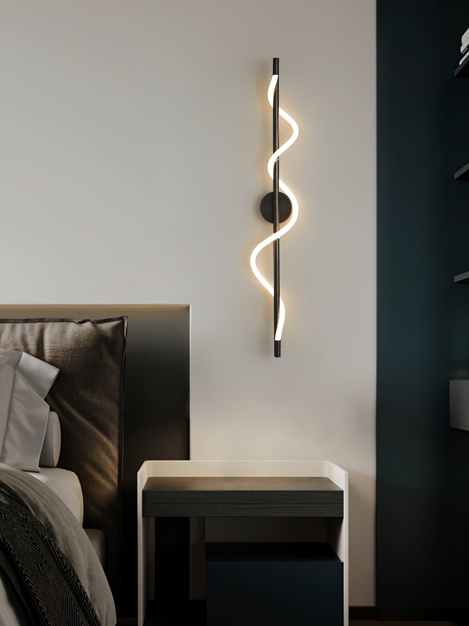 Flexible Linear Curve Wall Lamp - Adjustable Modern Lighting Fixture for Living Room & Hallway Decor