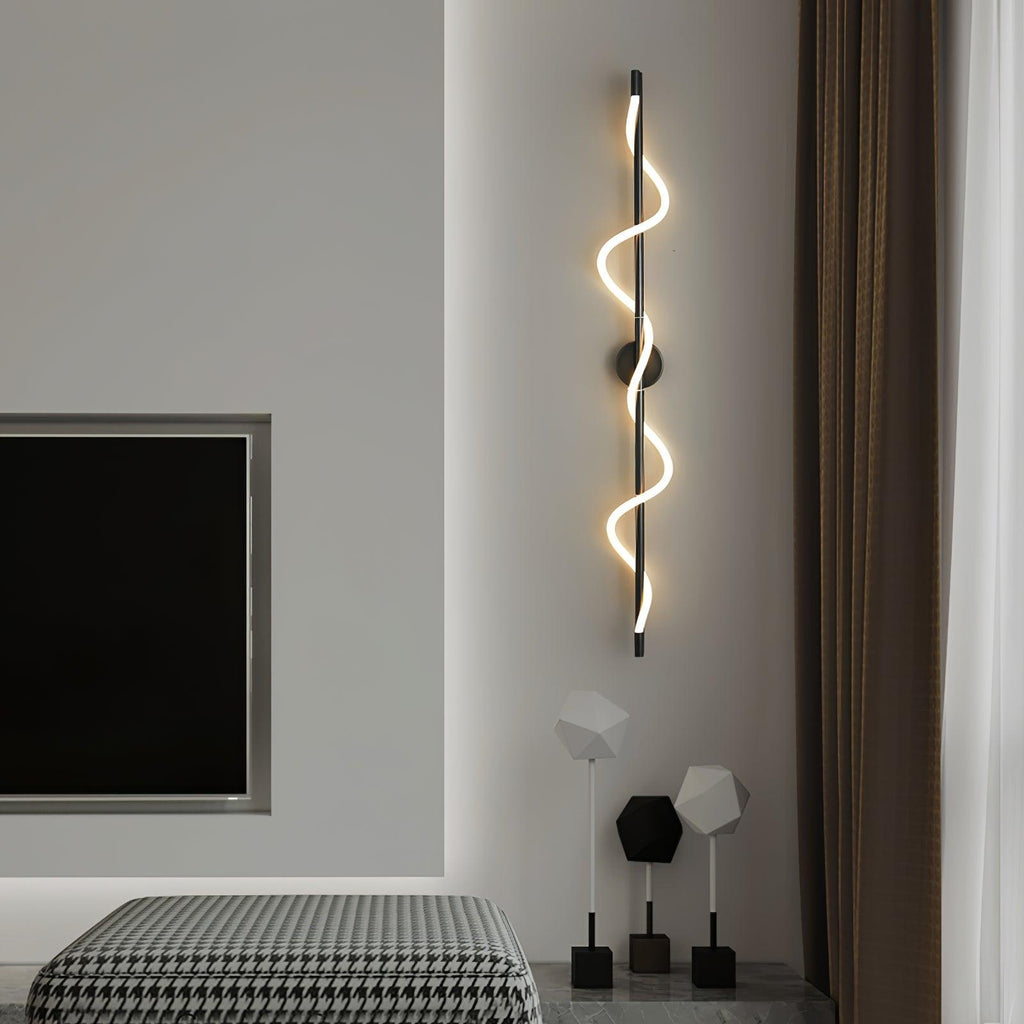 Flexible Linear Curve Wall Lamp - Adjustable Modern Lighting Fixture for Living Room & Hallway Decor