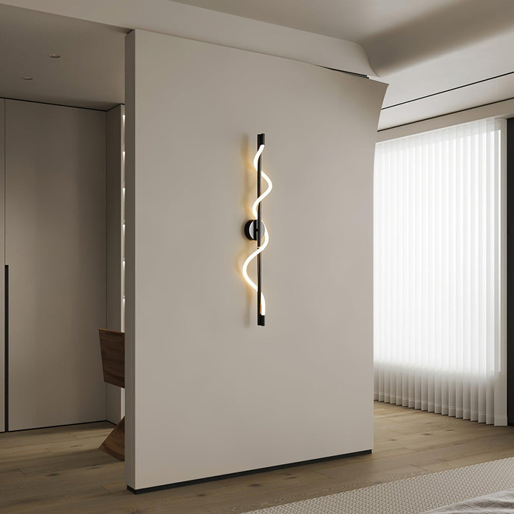 Flexible Linear Curve Wall Lamp - Adjustable Modern Lighting Fixture for Living Room & Hallway Decor
